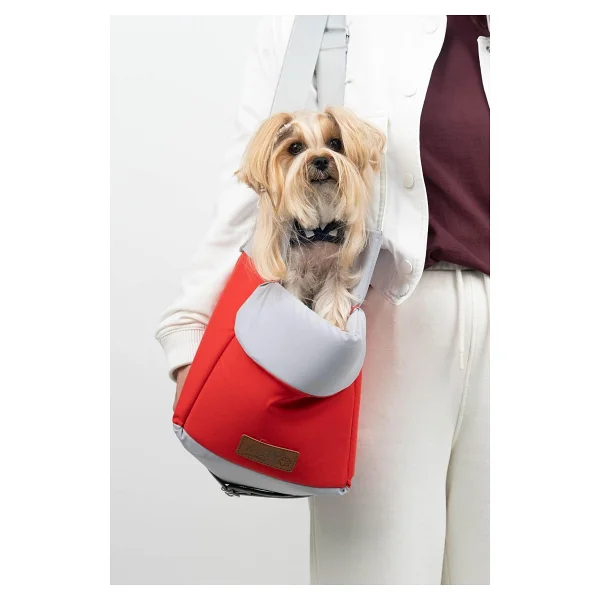 Reyo Max Design Kedi Köpek Taşıma Çantası Kırmızı - Seyahat için Hafif ve Hava Alabilen Evcil Hayvan Çantası - Görsel 2
