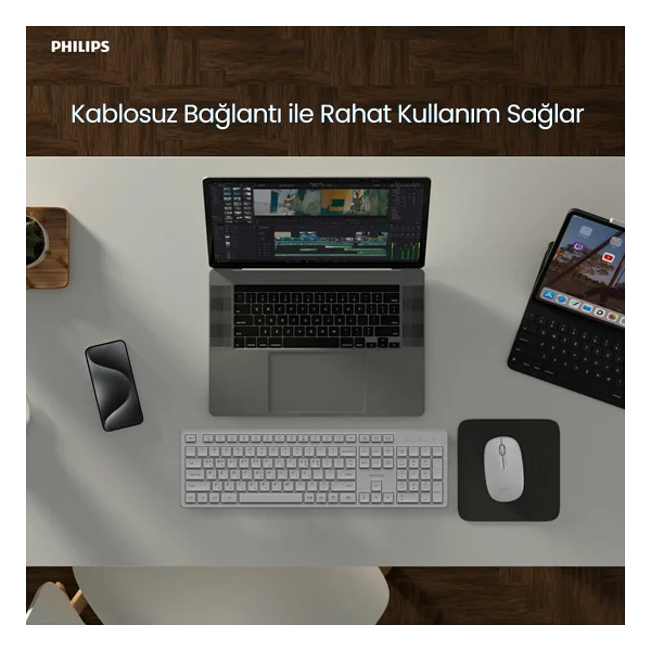 Philips Spt6318 Kablosuz Klavye Mouse Seti - Görsel 6