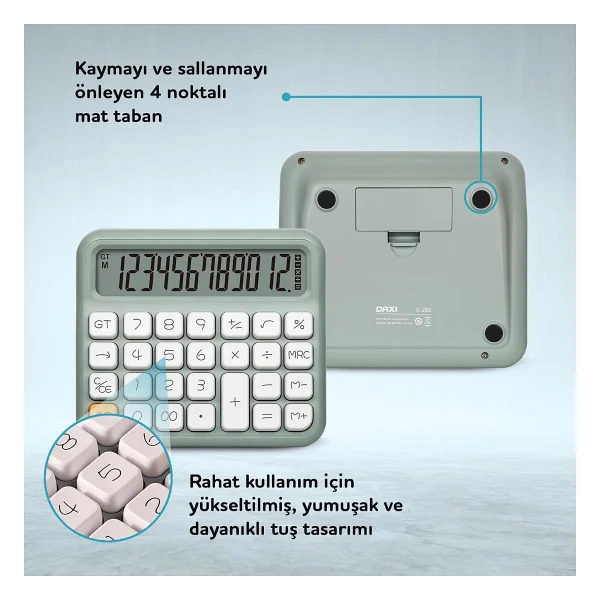 Daxi X-250 12 Haneli Hesap Makinesi - Görsel 6