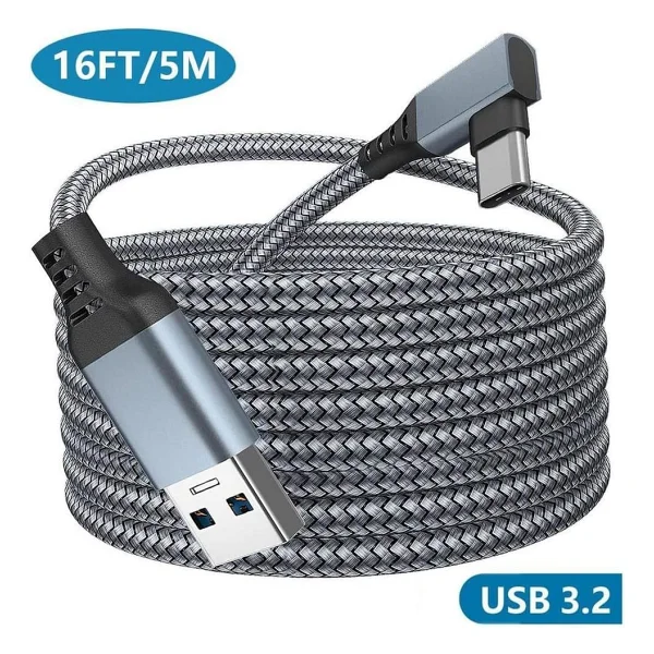 Daytona Vr5 Usb3.2 Oculus Quest 3/2/1 Pico 4 Aksesuarları Ve PC/Steam Vr, 5gbps Yüksek Hızlı PC Veri Aktarımı, Vr Kulaklık, Oyun Bilgisayarı, Sanal Gerçeklik Gözlüğü Uyumlu 5 Metre - Görsel 2