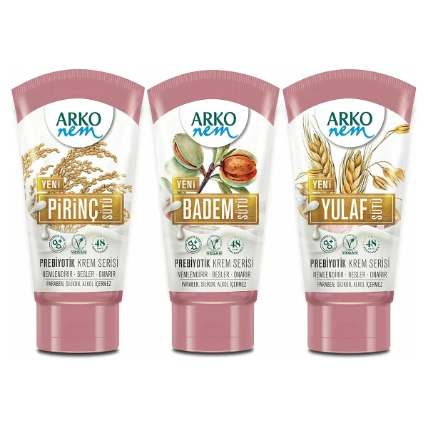 Arko Nem Prebiyotik Krem Serisi Pirinç Sütü 250 ml El ve Vücut Kremi - Görsel 4