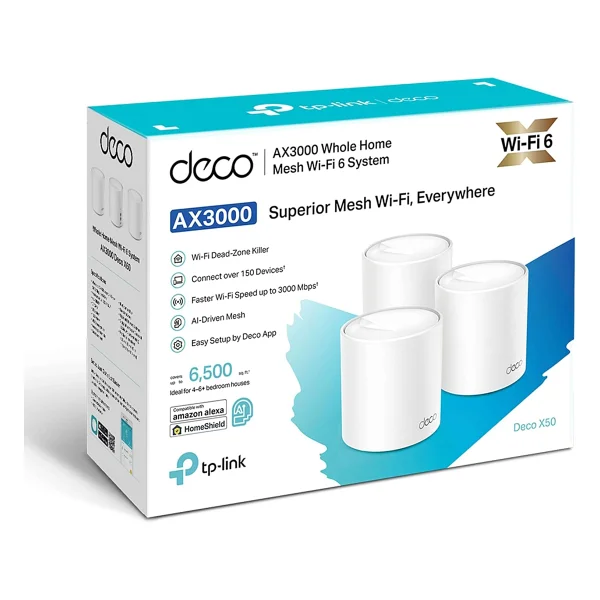 Tp-Link Deco X50 3000 Mbps 3'lü Router - Görsel 2