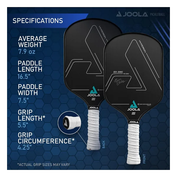 JOOLA Ben Johns Hyperion CFS 16 mm Swift Pickleball Küreği - USAPA Turnuva Oyunları için Onaylı - Karbon Fiber Turşu Top Raketi - Yüksek Kum ve Döndürme ile Maksimum Hız - Görsel 5