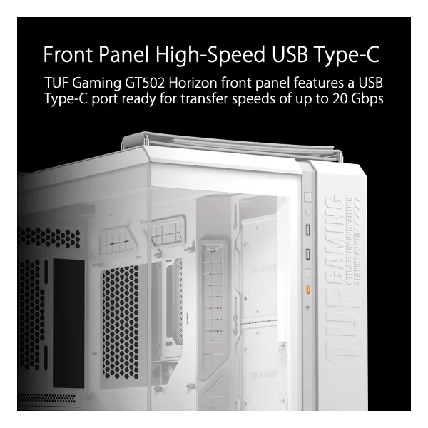 Asus Tuf Gaming Gt502 Horizon Argb Fanlı Beyaz Atx Oyuncu Kasası - Görsel 5
