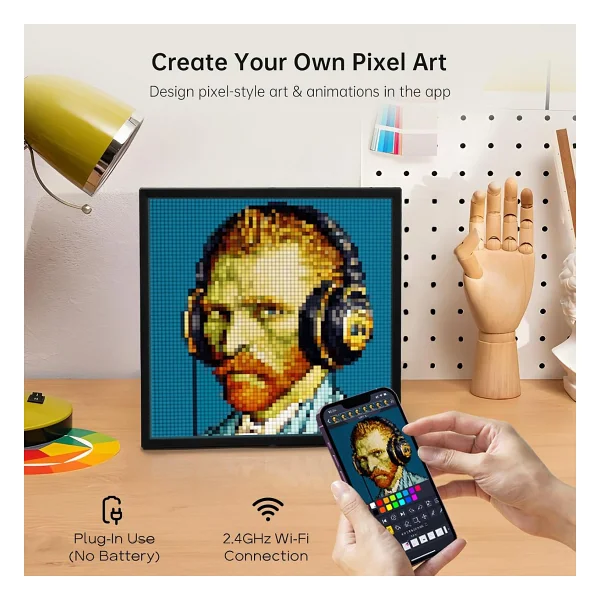 Divoom Pixoo 64x64 Piksel LED Fotoğraf Çerçevesi - Görsel 2