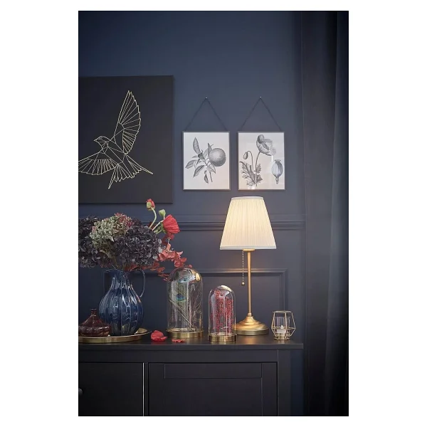 IKEA Arstid Abajur Beyaz-pirinç Rengi 55 Cm - Görsel 3