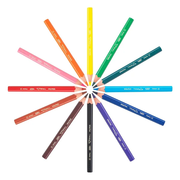 Bic Kids Evolution Metal Tüp Üçgen 12+1'li Jumbo Kuru Boya Seti - Görsel 2