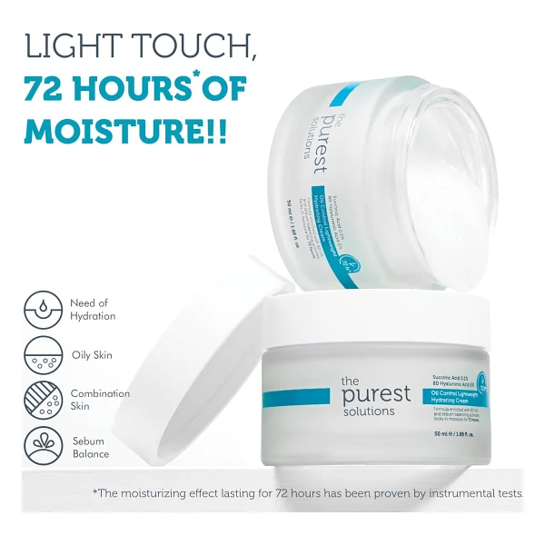 The Purest Solutions 72 Saat Etkili Sebum Dengeleyici Günlük 50 Ml Nemlendirici Krem - Görsel 3