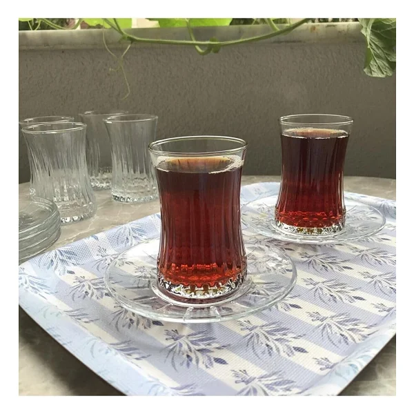Paşabahçe Elysia Çay Bardağı Çay Takımı Seti 12 Parça Çay Seti 6 Kişilik - Görsel 5