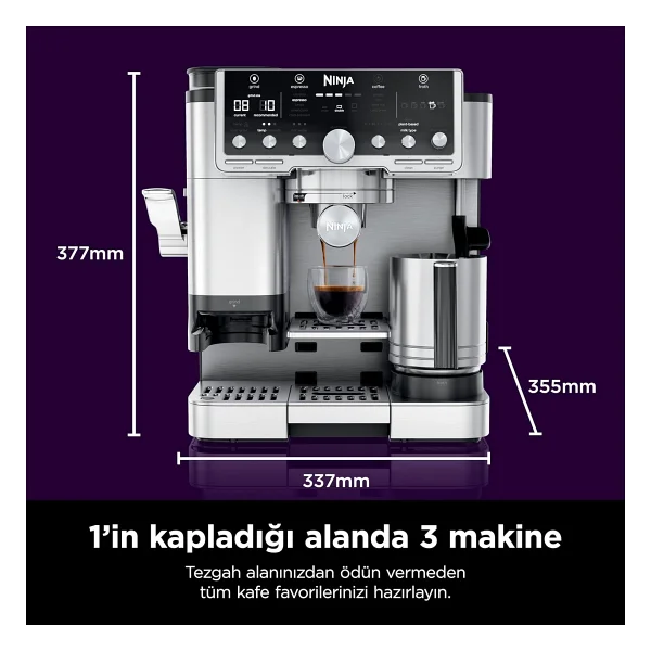 Ninja Luxe Cafe Pro Series Es701uk Yarı Otomatik Espresso Makinesi - Görsel 9