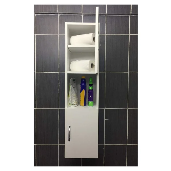 Irmak Mobilya 2 Kapaklı Bölmeli Banyo Asma Boy Dolabı Çok Amaçlı Duvara Monteli Dolap - Görsel 3