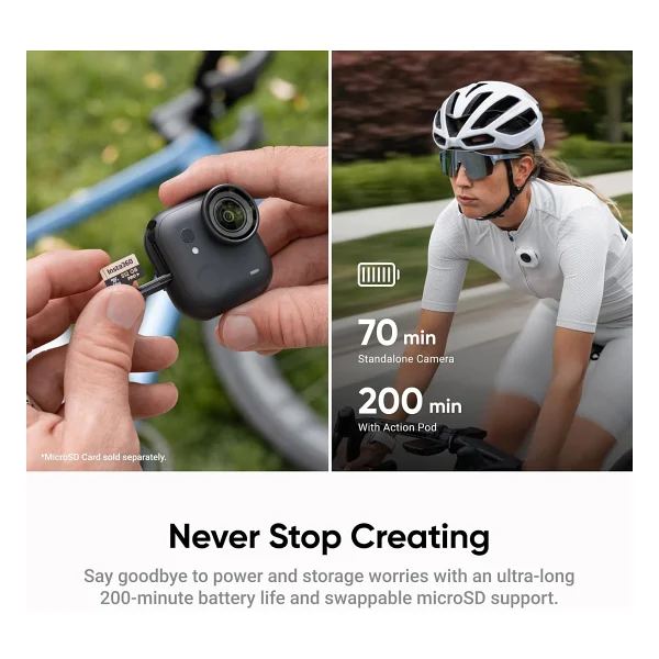 Insta360 Go Ultra Beyaz Aksiyon Kamerası - Creator Kit - Görsel 7
