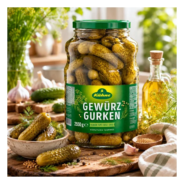 Kühne Gewurzgürken Salatalık Turşusu Cam 2650 ml - Görsel 3
