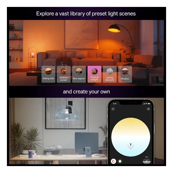 Philips Hue LED A67 lamba, beyaz ve renkli ambiyans, E27 duy, 11,8 W, tam spektrumlu ışık 1000 K-200 - Görsel 9
