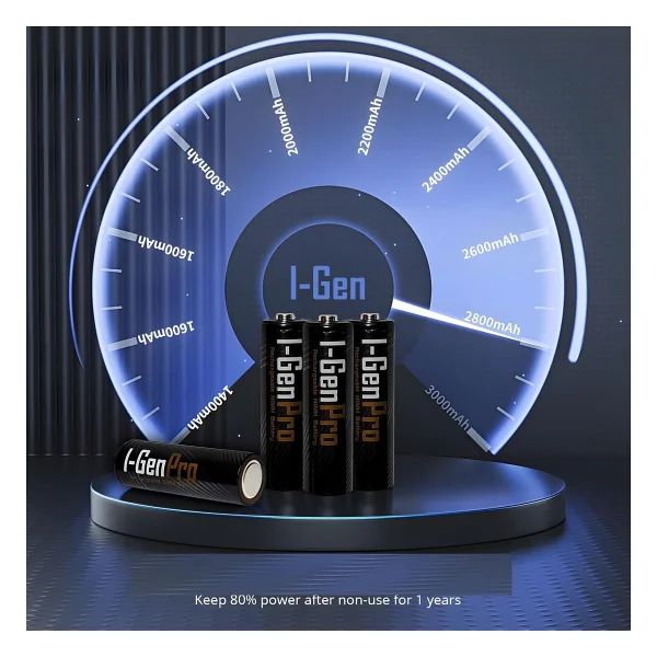 I-Gen P102 1.2v 1100 mAh 2'li Şarjlı Aaa İnce Kalem Pil - Görsel 4