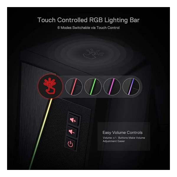 Redragon Anvil GS520 RGB USB 1+1 10 W Hoparlör - Görsel 5