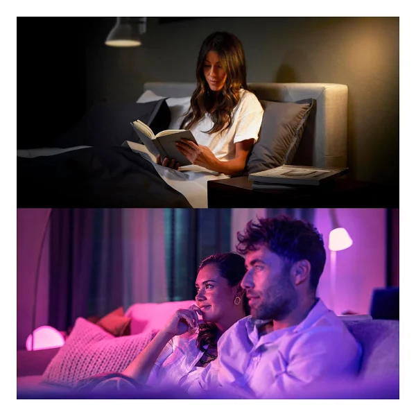 Philips Hue Essential 345 4.7 W-50 W GU10 3'lü Spot Akıllı LED Ampul + Bridge Başlangıç Seti - Görsel 9