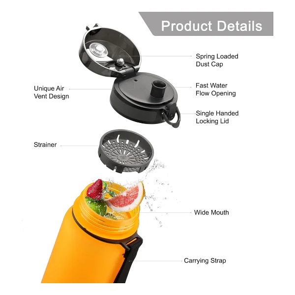 Uzspace 3026-3 Turuncu 500 Ml Matara - Görsel 2