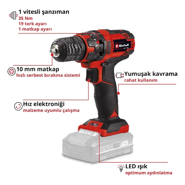 Einhell Tc-CD 18/35 Li Vidalama Makinesi - Görsel 3