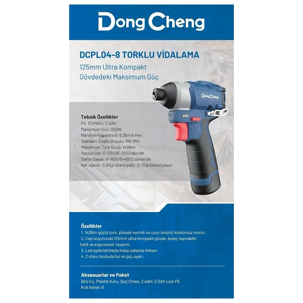 Dongcheng Dcpl04-8 Akülü Vidalama Makinesi - Görsel 3