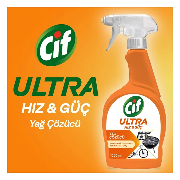 Cif Sprey Ultra Hız Mutfak Temizleyici 1 lt - Görsel 5