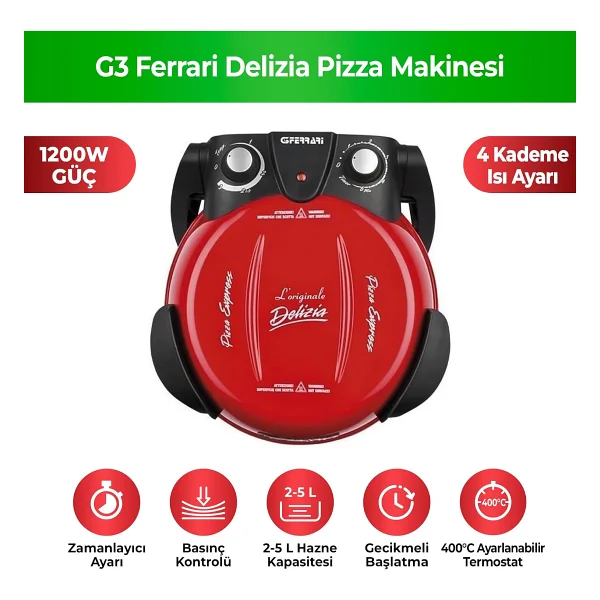 G3 Ferrari Pizza Express Delizia Pizza Makinesi - Görsel 7