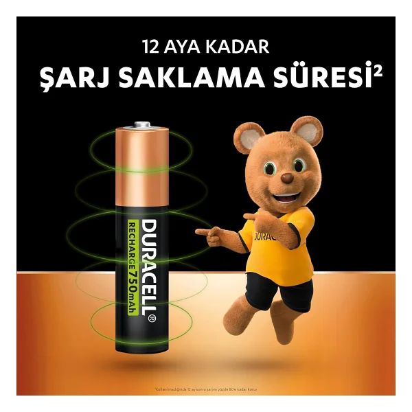 Duracell Şarj Edilebilir 750 mAh Aaa İnce Kalem Pil - Görsel 5