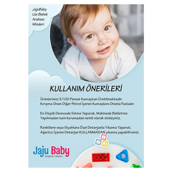 Jaju Baby Orman Tasarım Bebek Arabası Minderi - Görsel 2
