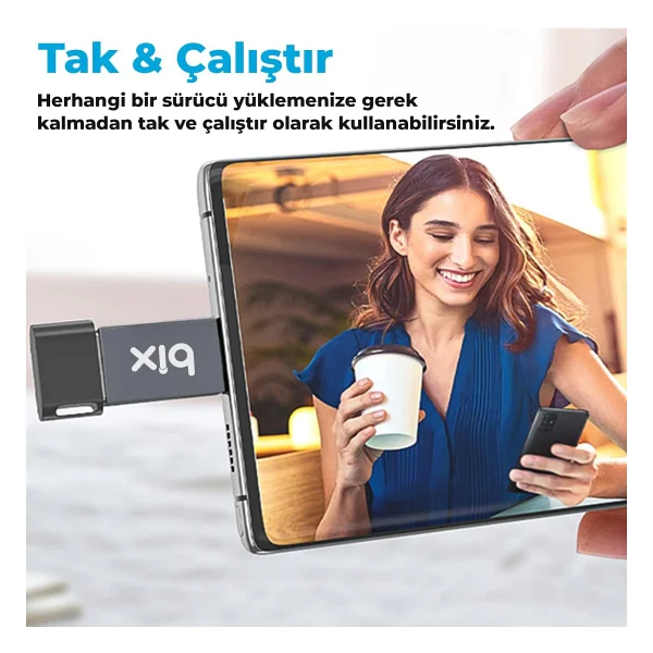 Bix Adp-01 Type-C To USB Dönüştürücü Adaptör - Görsel 9