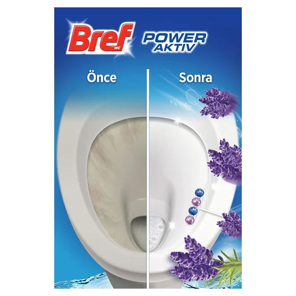 Bref Wc Power Aktiv Tekli Paket Katı Tuvalet Bloğu Lavanta, Lavanta 1 - Görsel 4