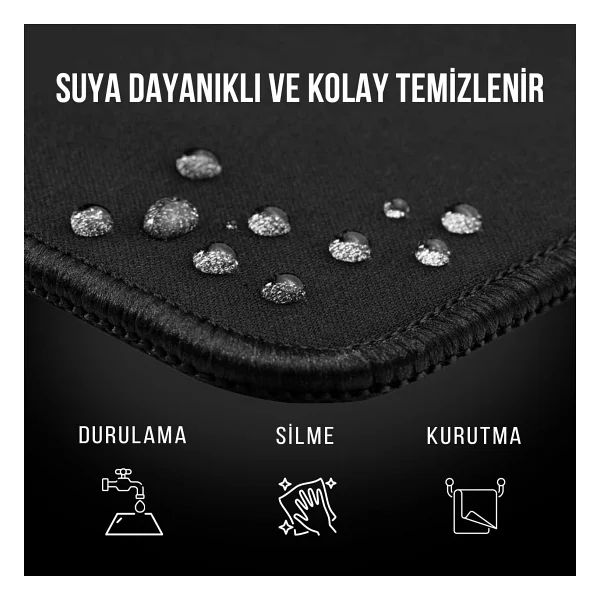 Klasse Pro Black Edition - Dikişli Kenar 70x30, 90x40, 100x50 Ve 120x60 Cm Oyuncu Gaming Mouse Pad (Siyah, 90x40 Cm) - Görsel 5