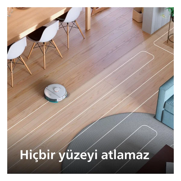 Philips 2000 Serisi Xu2100/25 Çöp İstasyonlu Akıllı Robot Süpürge - Görsel 5