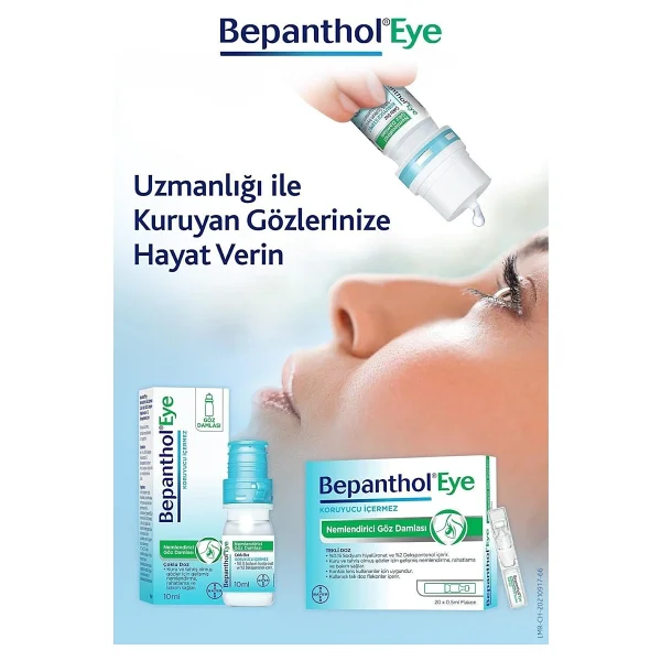 Bepanthol Eye Nemlendirici Göz Damlası 10 ml 2 Adet - Görsel 7