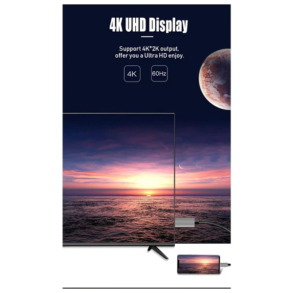 Onezero Zr-627 Type C 4K 60hz Hdtv Görüntü Kablosu - Görsel 5