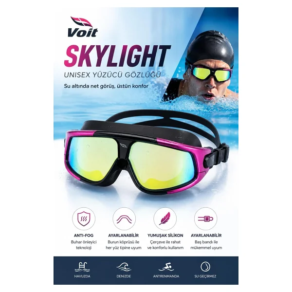 Voit Skylight 1VTAKYY8801 Aynalı Yüzücü Gözlüğü - Görsel 2