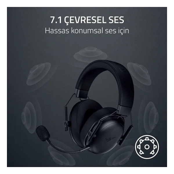 Razer Blackshark V3 X Hyperspeed Rz04-05420100-R3m1 7.1 USB Kablolu/Kablosuz Kulak Üstü Oyuncu Kulaklığı - Görsel 9