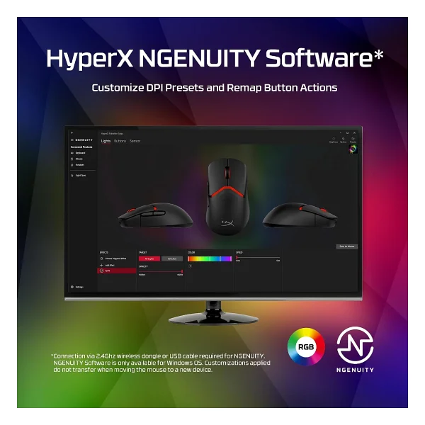 Hyperx Pulsefire Saga A2pb3aa RGB Optik Kablolu Oyuncu Mouse - Görsel 9