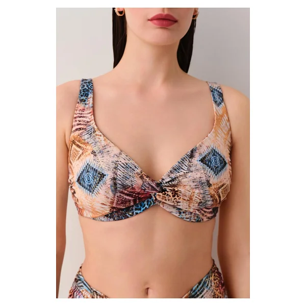 Suwen Freya Önü Burgulu Bikini Üst - Görsel 3