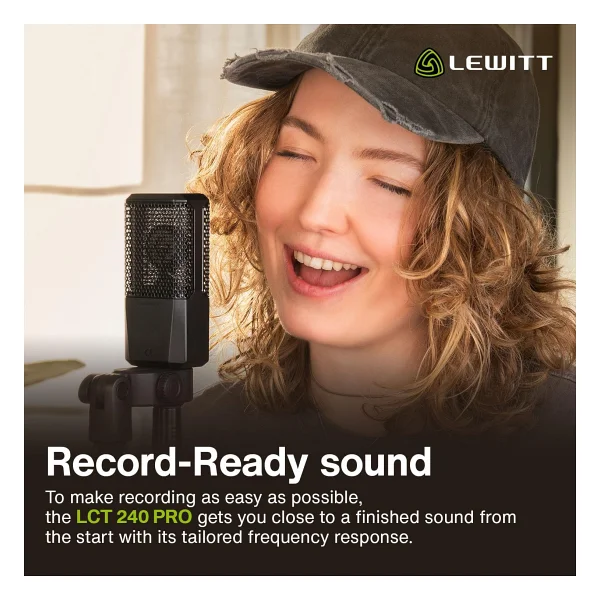 Lewitt LCT 240 Pro Siyah Condenser Stüdyo Kayıt Mikrofonu - Görsel 3