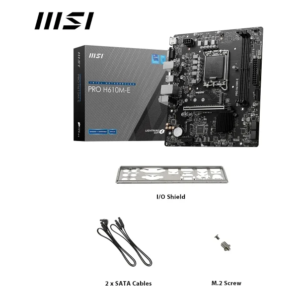 MSI Pro H610M-E 2xDDR5 VGA/HDMI 1xM.2 1xGLAN 1700P Anakart - Görsel 7