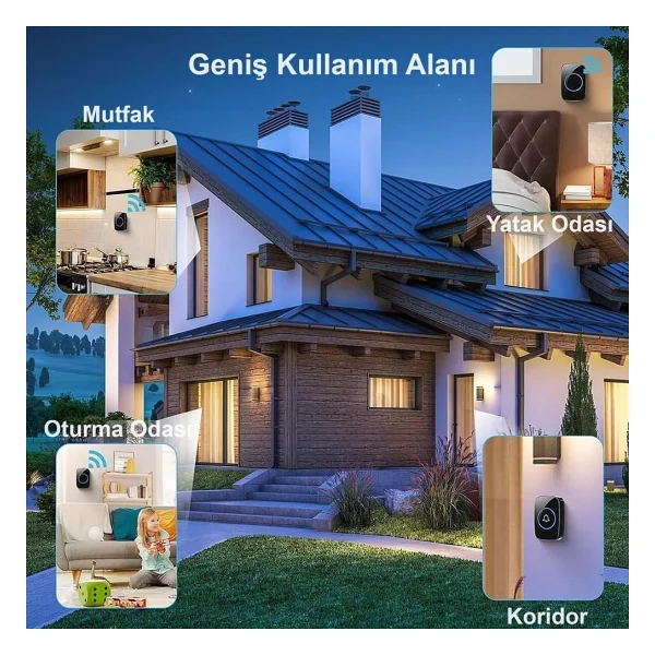 Triline 300 m 1 Buton 2 Alıcı Kablosuz Kapı Zili - Görsel 5