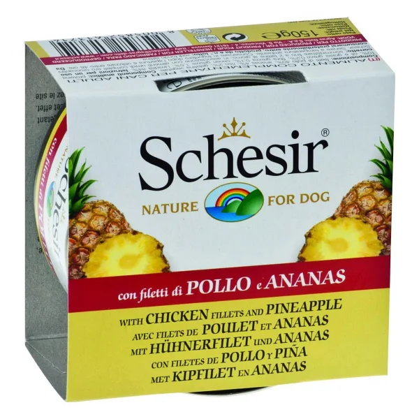 Schesir Fruit Tavuk Ve Ananaslı 150 Gr Yetişkin Köpek Konservesi - Görsel 2