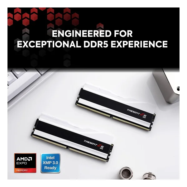 G.Skill Trident Z5 RGB 32 GB (2x16) 6000 MHz Cl36 F5-6000j3636f16gx2-Tz5rw DDR5 RAM - Görsel 2