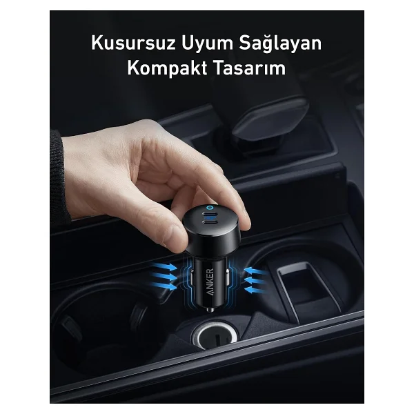 Anker Powerdrive Iıı Duo A2724 20 W Type-C Hızlı Araç Şarj Aleti - Görsel 5