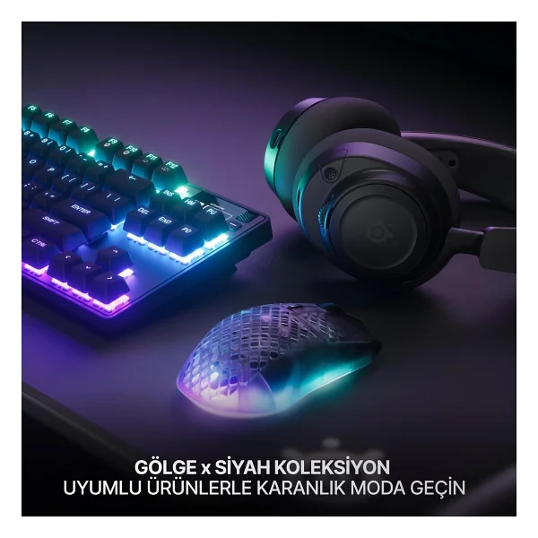 Steelseries Aerox 3 Wireless Gen 2 4K Shadow RGB Şarjlı Ergonomik Optik Kablosuz Oyuncu Mouse - Görsel 8