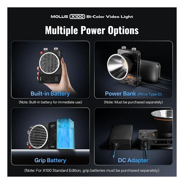 Zhiyun Molus X100 Bi-Color Pocket Cob Monolight Pro Kit - Görsel 7