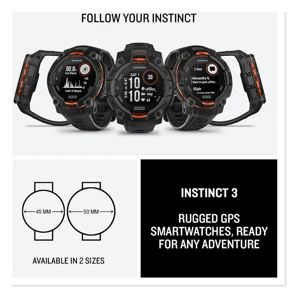 Garmin Instinct 3 45mm Solar Akıllı Saat - Görsel 7