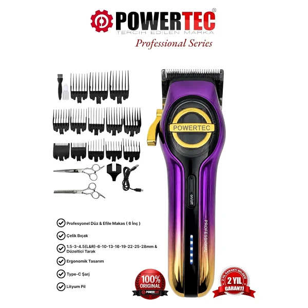Powertec TR-7000 Sakal ve Saç Kesme Makinesi - Görsel 2