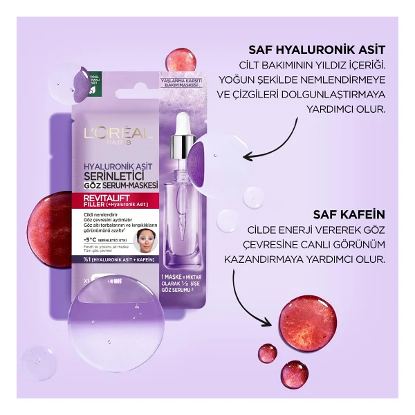 L'oreal Paris Revitalift Filler Serinletici Kağıt Göz Serum Maskesi - Görsel 4