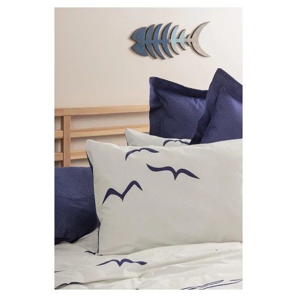 Cotton Box Maritime Larum Lacivert Çift Kişilik Nevresim Takımı - Görsel 2